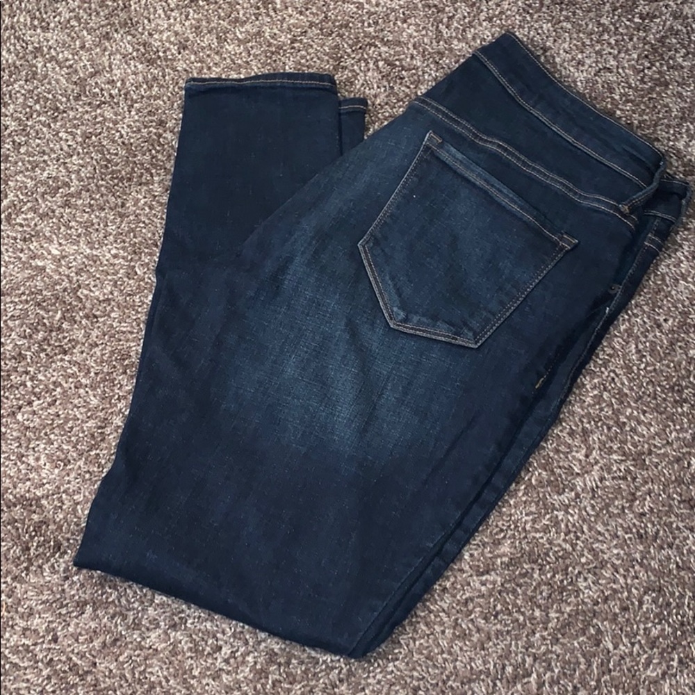 Dark wash skinny jeans